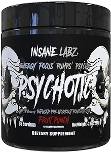 Insane Labz Psychotic Black Edition Mid Stimulant Pre Workout 35 SERVING